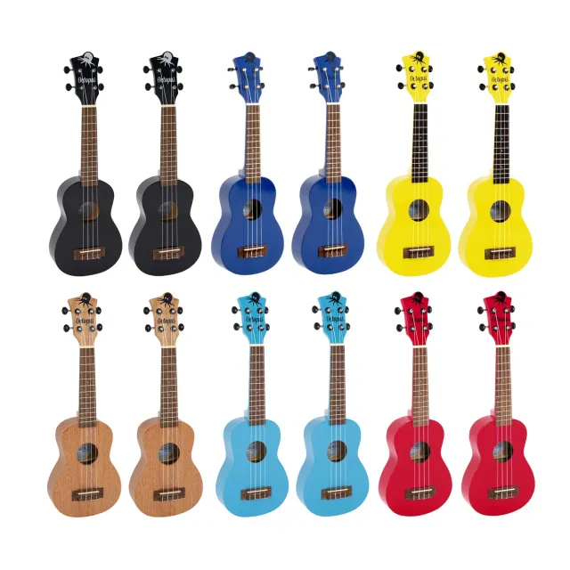 Octopus Academy sopraan ukelele 12 pack mixed colours