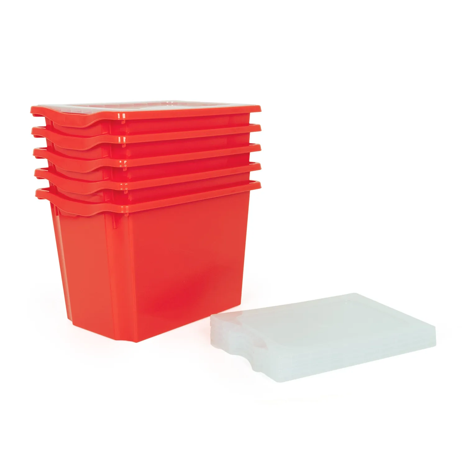 Chamberlain Music Monarch 40L opbergbox met deksel rood 5 stuks