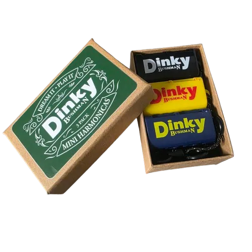 Bushman Dinky mini mondharmonica 3-pack G A C