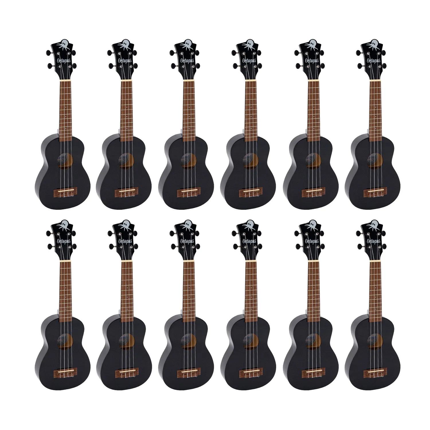 Octopus Academy sopraan ukelele 12-pack met gigbag