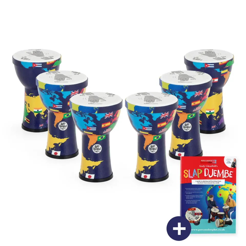 Percussion Plus World Slap djembe 6 inch 6-pack