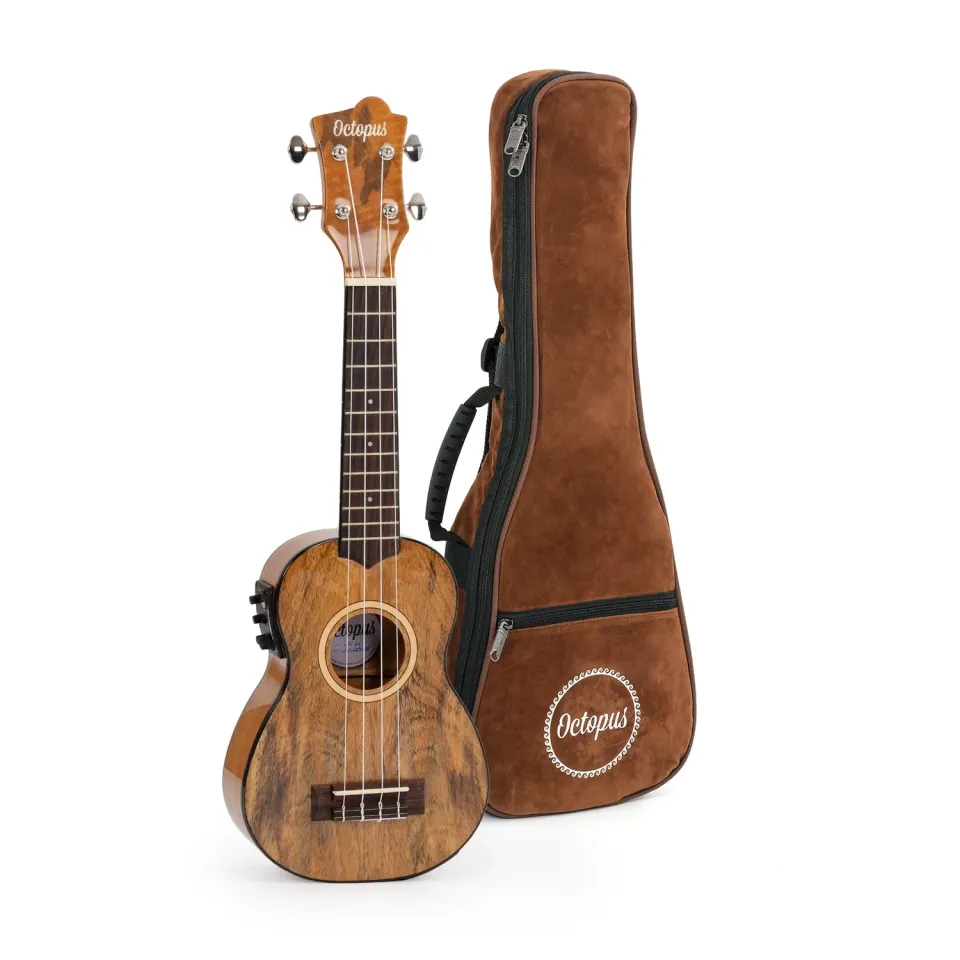Octopus Solid Top sopraan ukelele elektro-akoestisch mango
