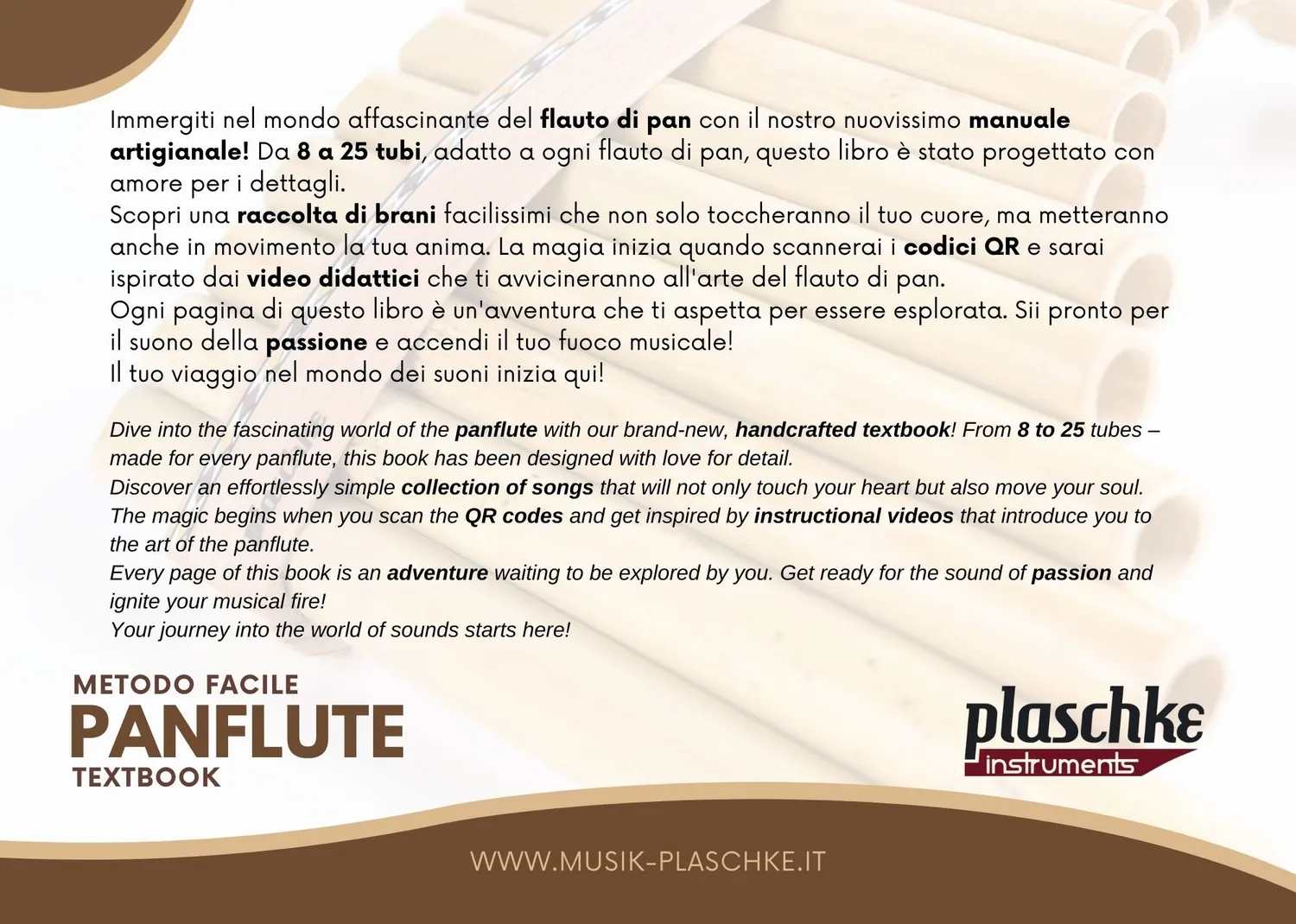 Plaschke Pan Flute School panfluitboek beginners 3-talig