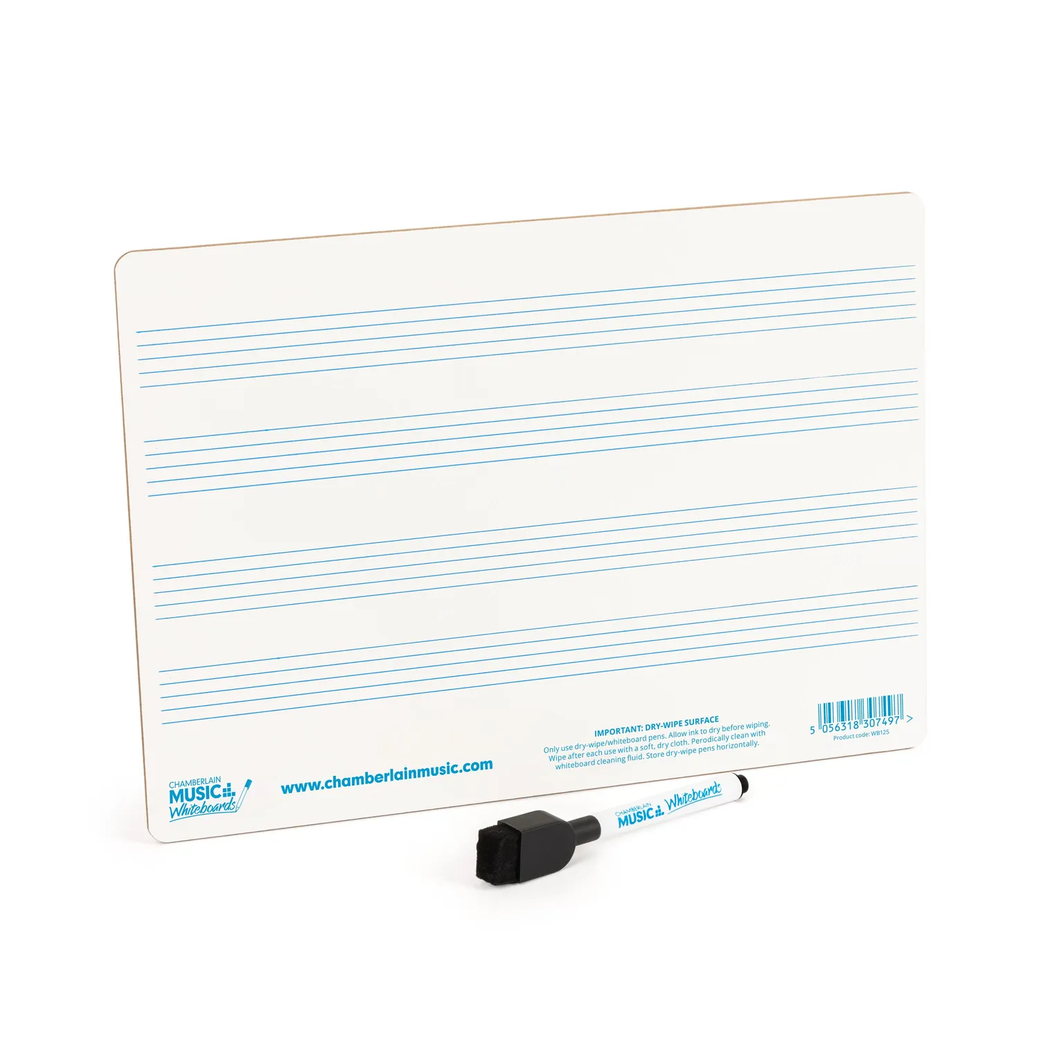 Chamberlain Music A4 mini muziek whiteboard 12-pack 4 balken