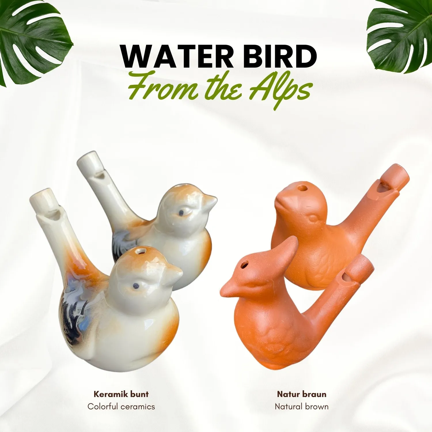 Plaschke Waterbird vogelfluitje terracotta naturel