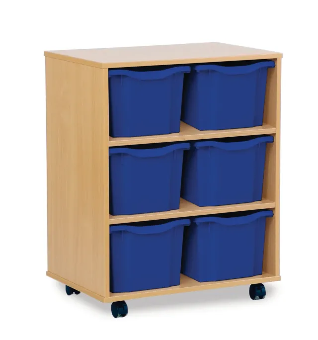 Chamberlain Music Monarch 6 opbergkast triple tray blauw