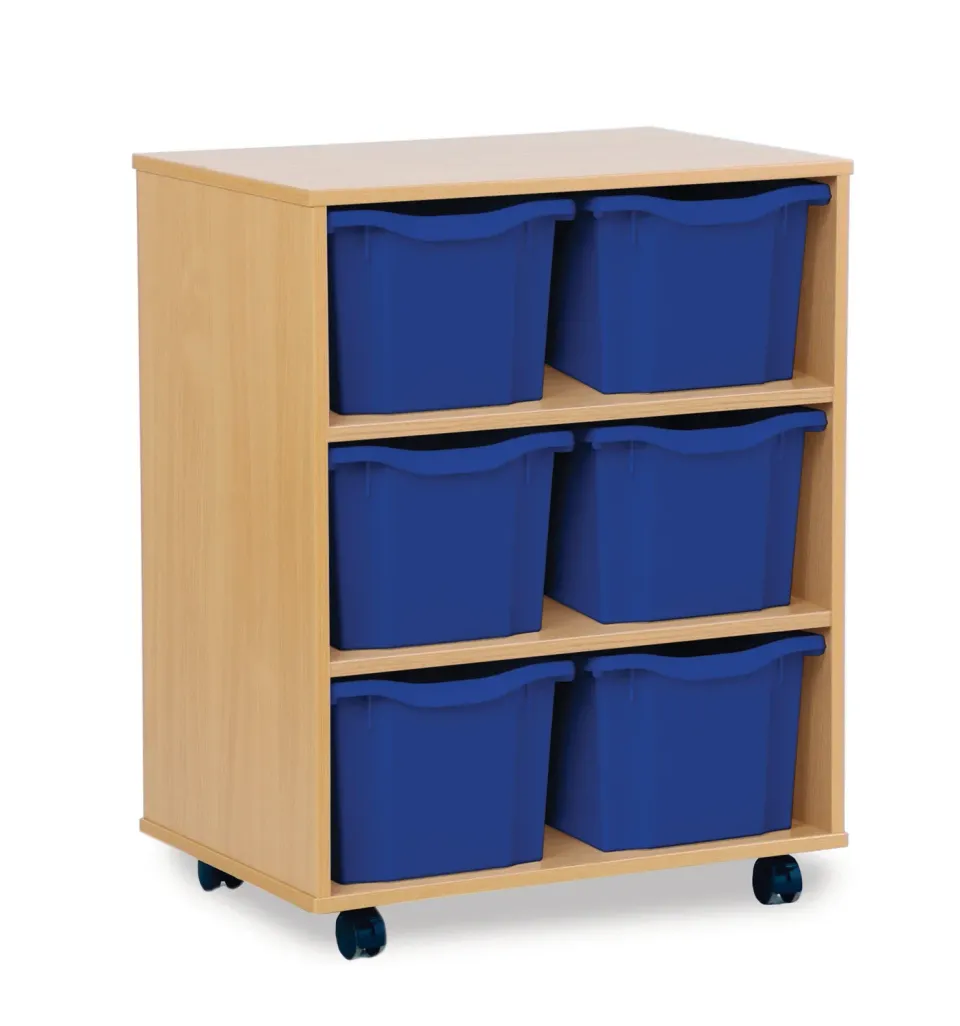 Chamberlain Music Monarch 6 opbergkast triple tray blauw