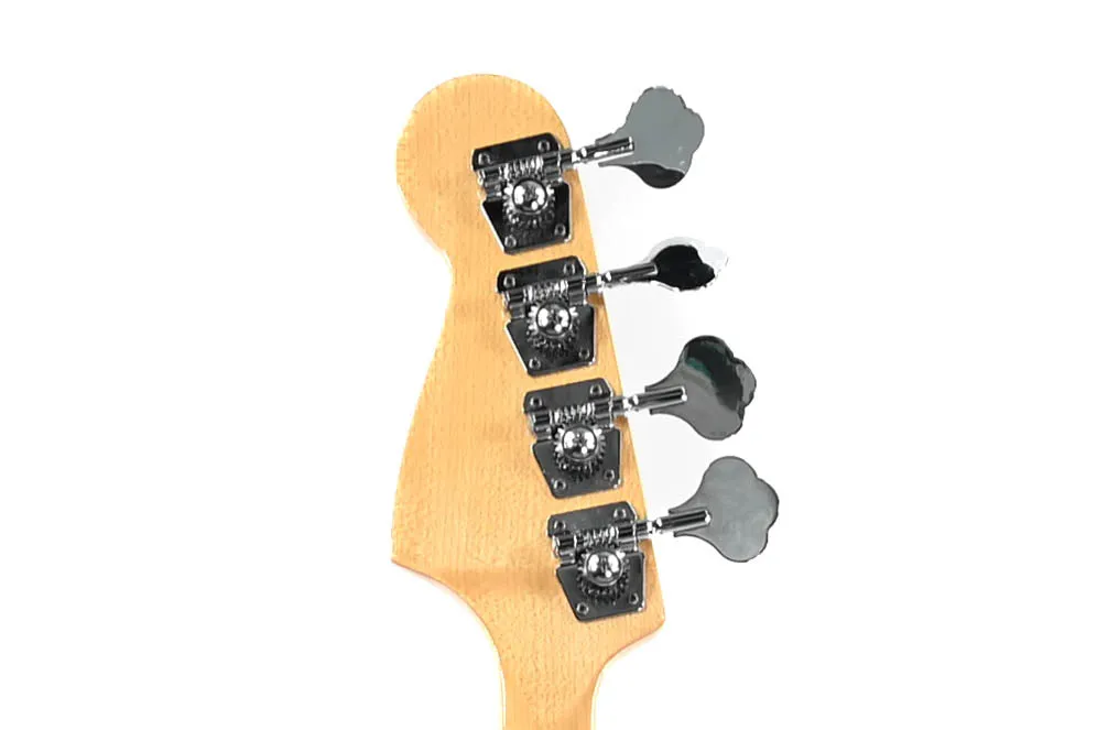 MAI Starter Jazz Bass basgitaar starterset Vintage White 2-pickup