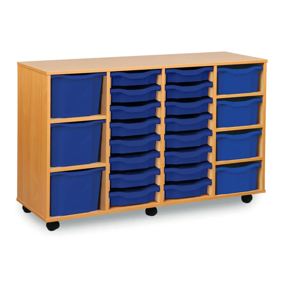 Monarch combinatie ladekast opbergkast beuken 23 trays