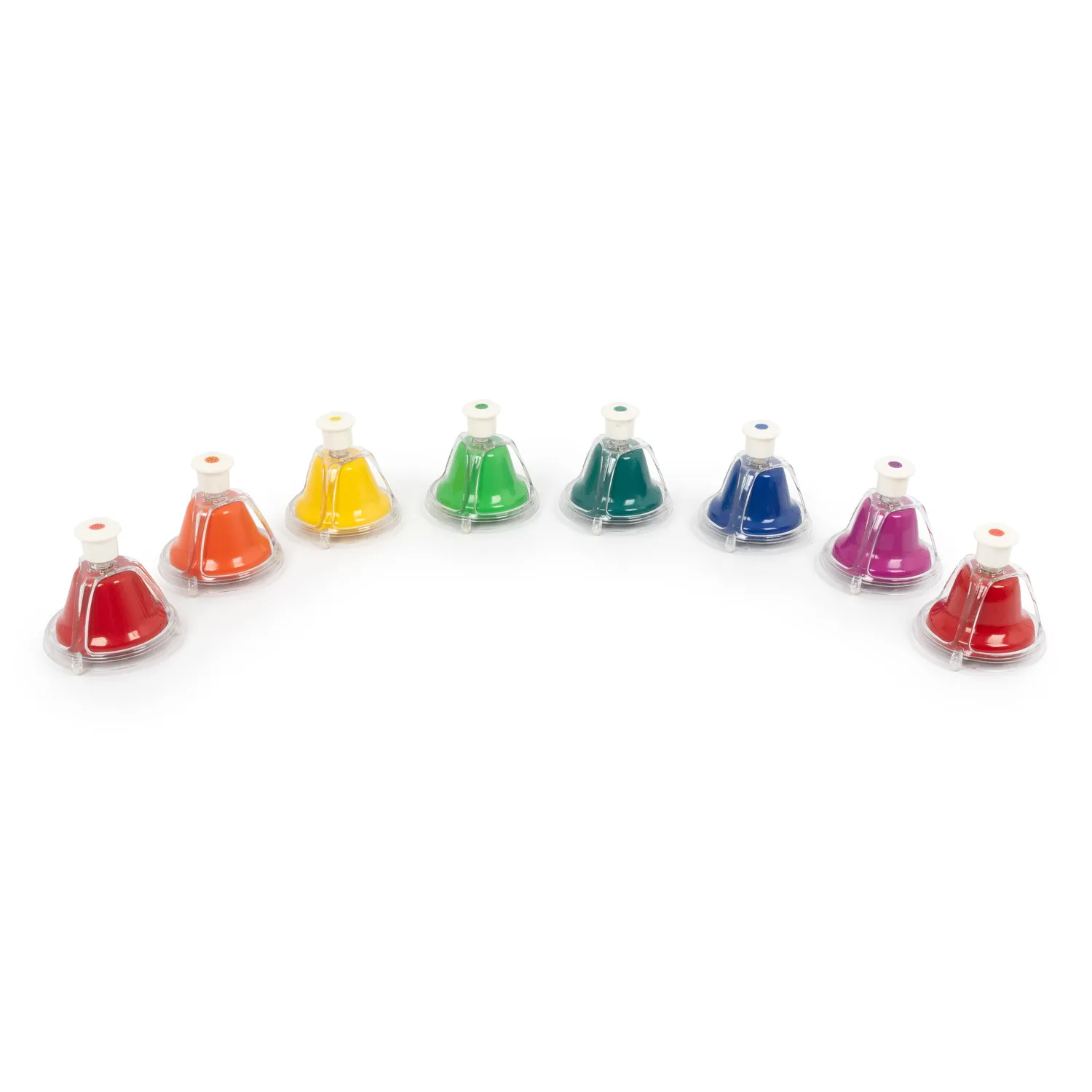 Percussion Plus PP278 deskbellen set van 8 gekleurd