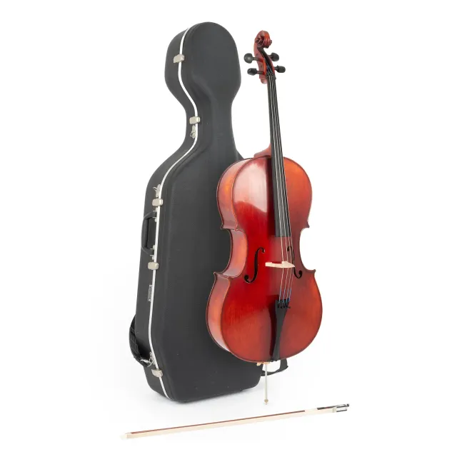 Step-up cello outfit 4/4 tweedehands met Hiscox