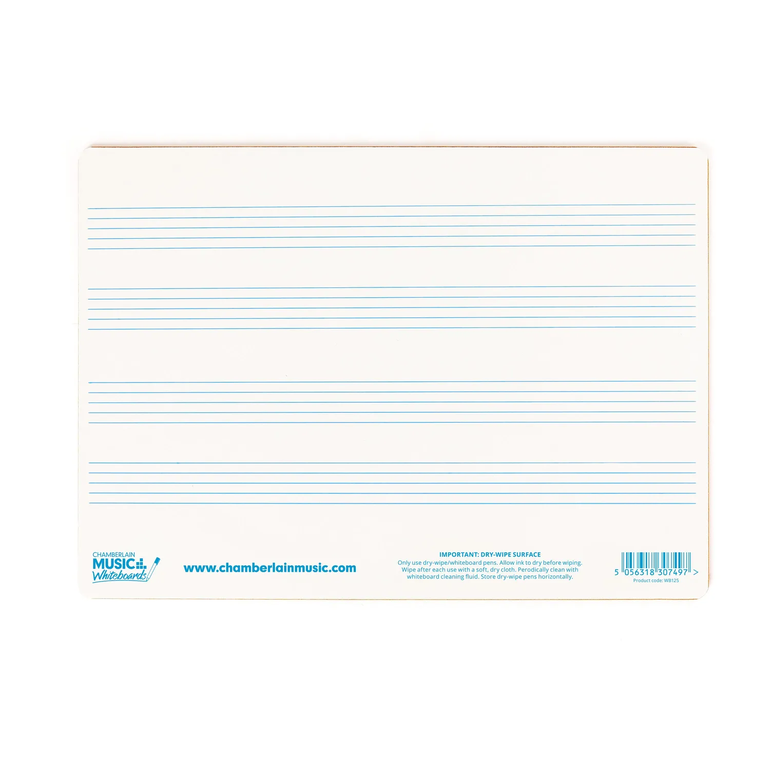 Chamberlain Music WB125 muziek whiteboard A4 4 balken