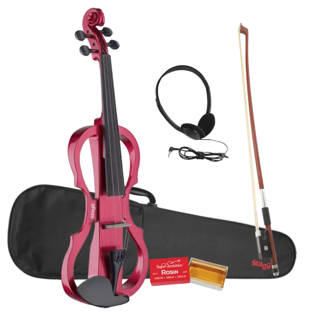 Stagg EVN EVN X-4/4 MRD elektrische viool 4/4 rood