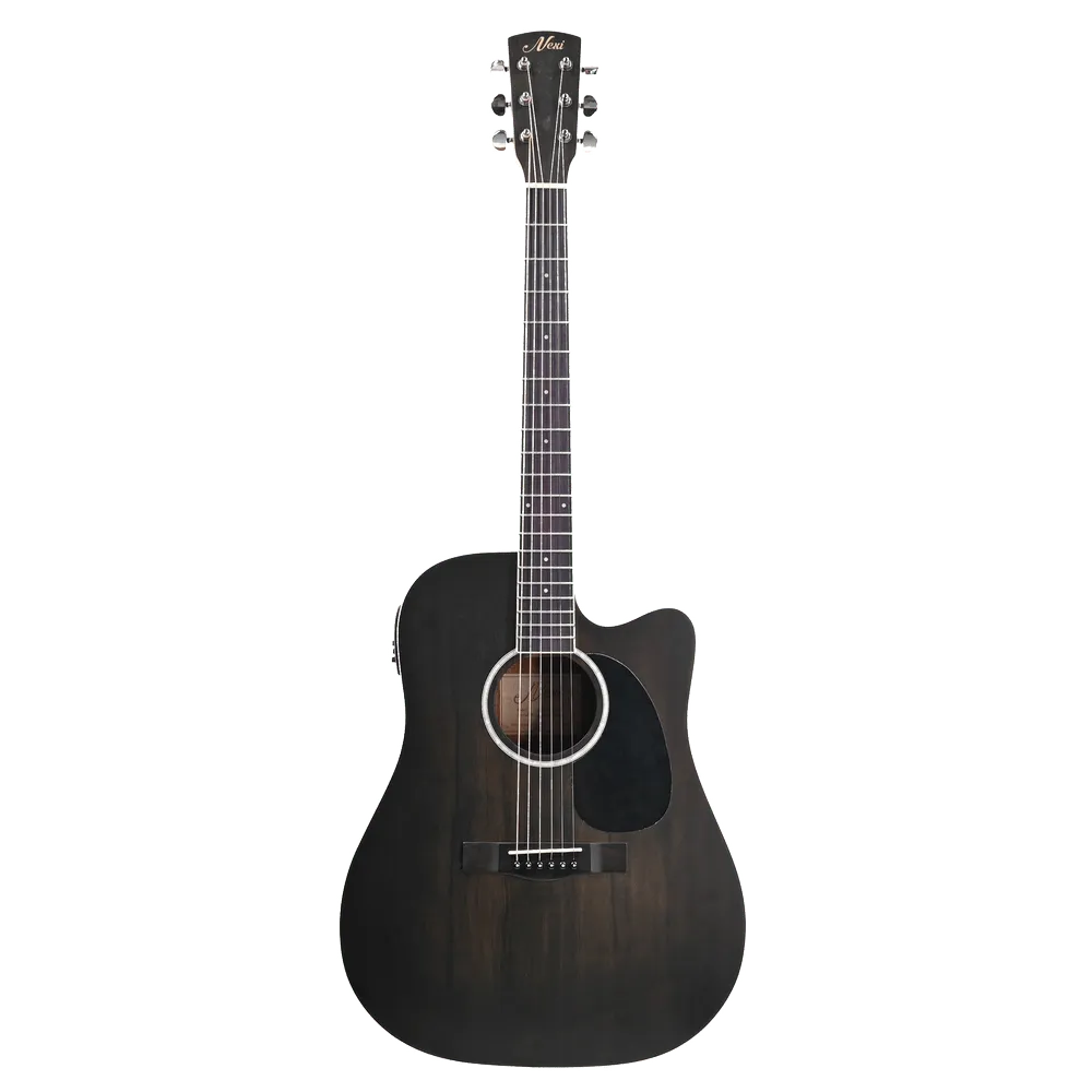 NX Essentials semi-akoestische gitaar zwart complete starterspakket