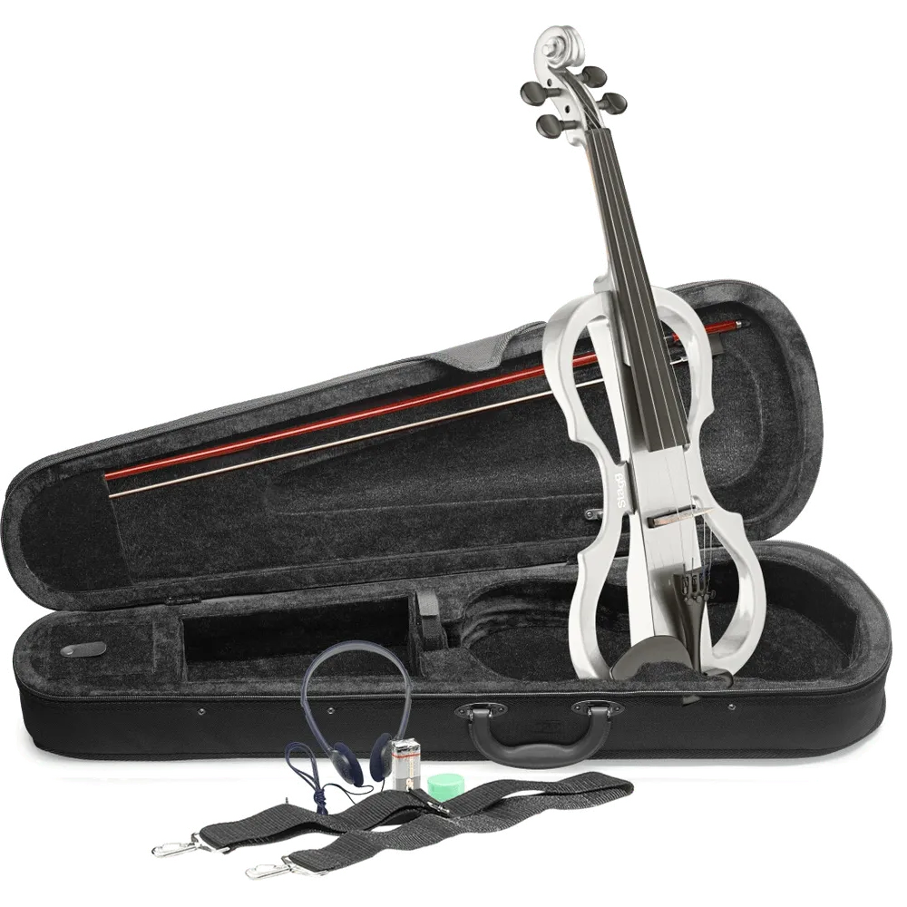 Stagg EVN X-4/4 elektrische viool 4/4 wit complete set