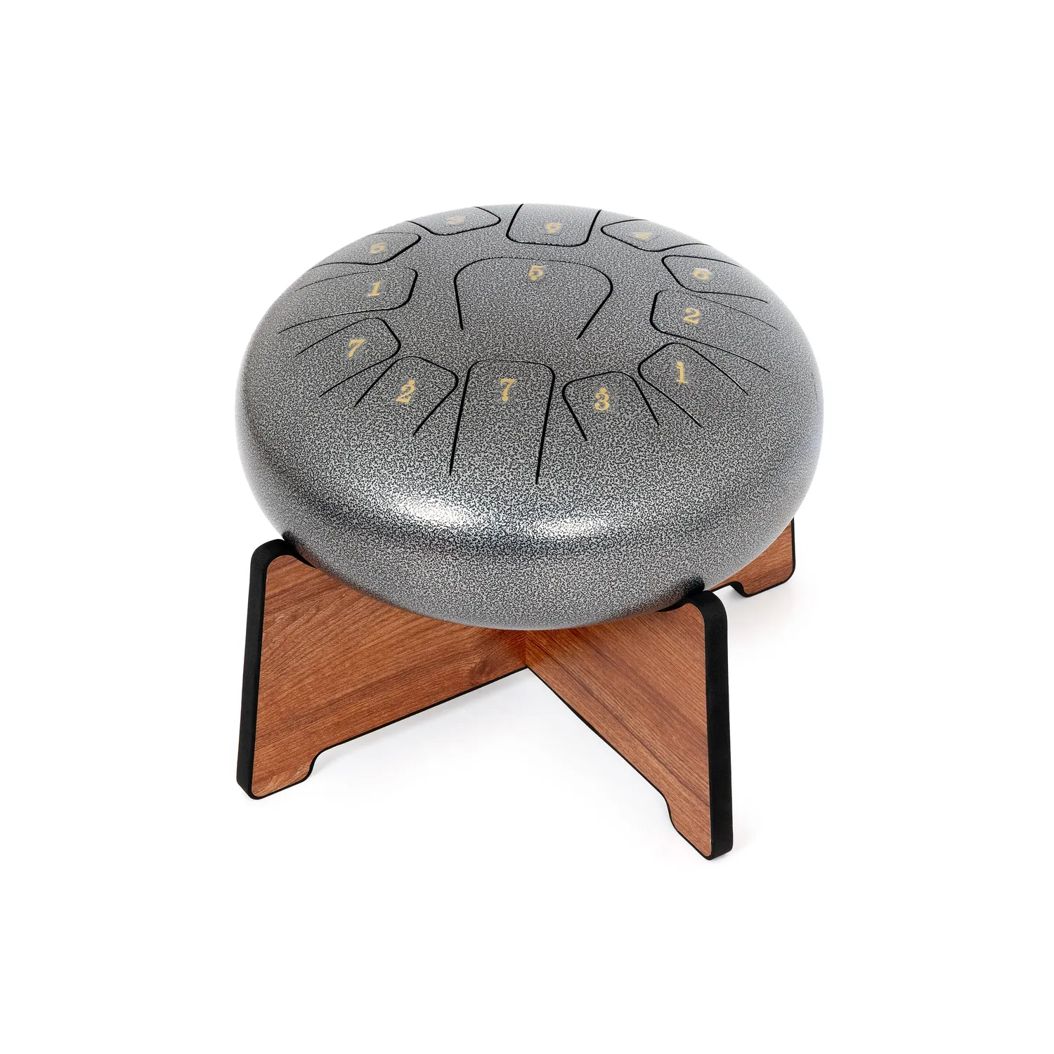 Percussion Plus 12 inch tongue drum standaard hout