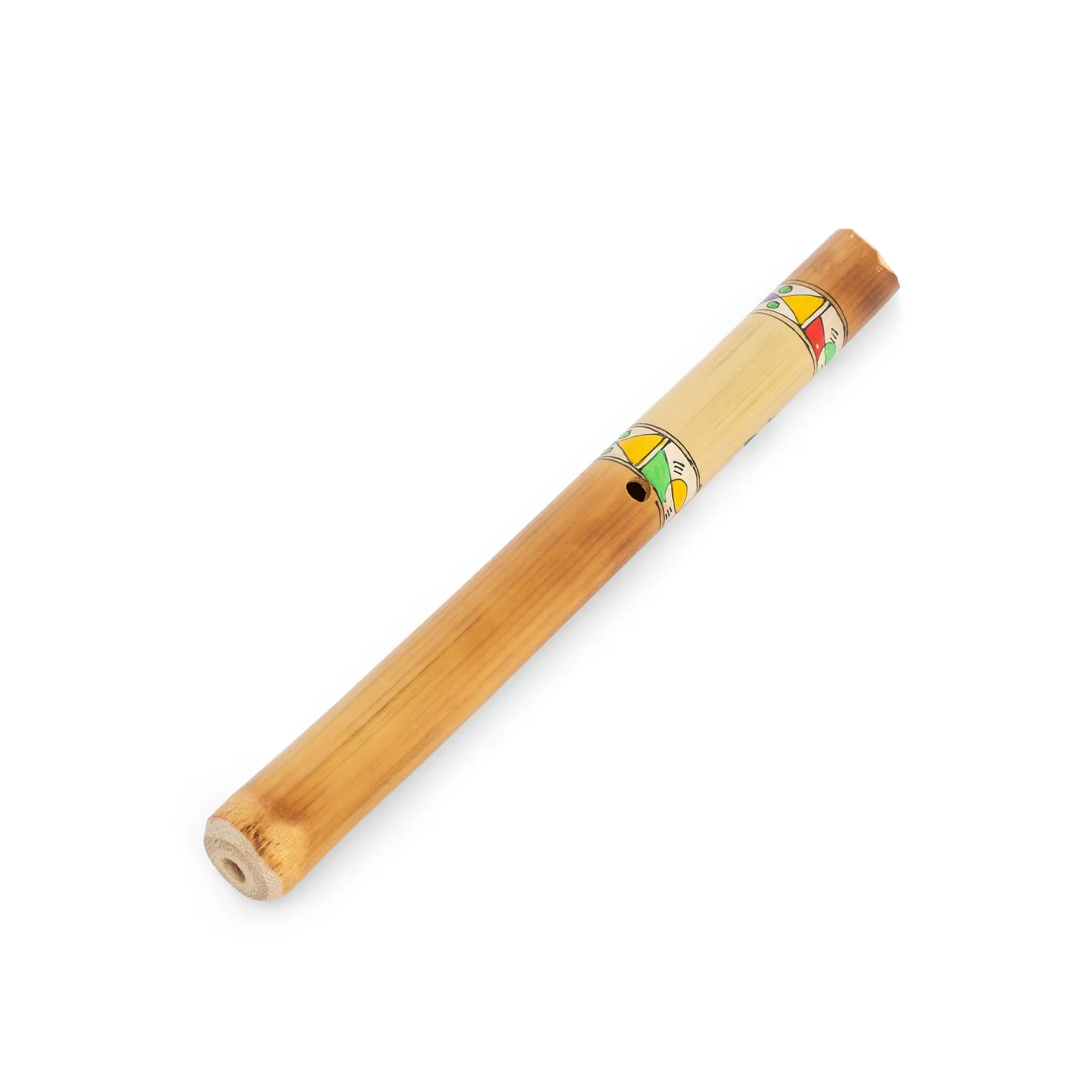 Percussion Plus Honestly Made fluit bamboe Peruaans beschilderd