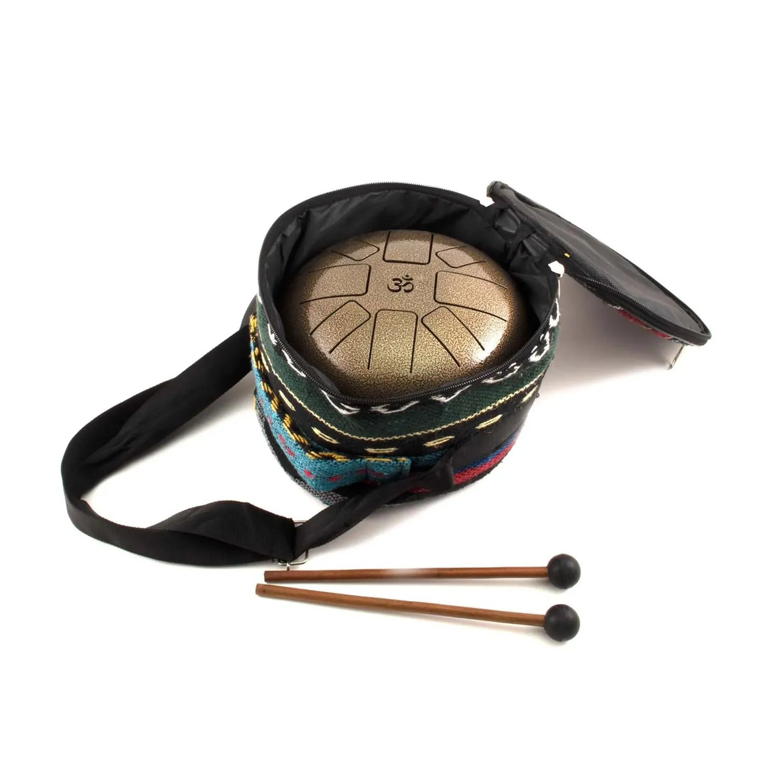 Percussion Plus Honestly Made handpan drum metaal met tas