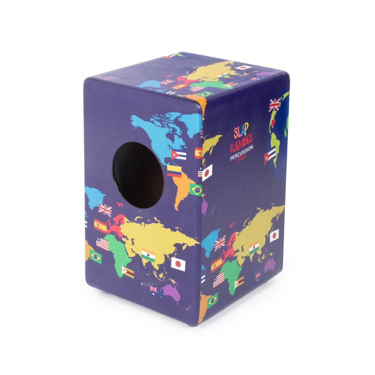 Percussion Plus World Slap Junior cajon kindermaat werelddesign