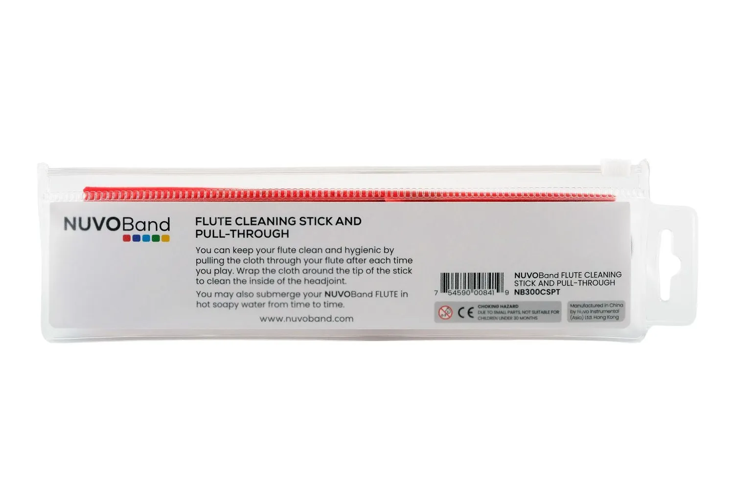NUVOBand Fluit poetsstok met wisser microvezel