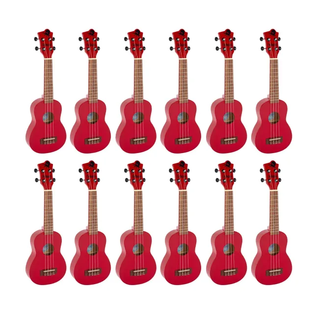 Octopus Academy sopraan ukelele 12-pack met gigbag
