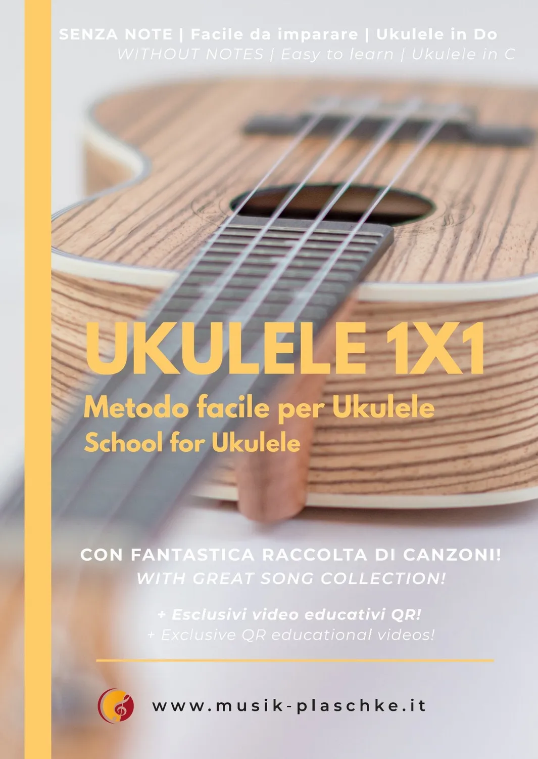 Plaschke Ukulele 101 leerboek zonder noten met QR-video