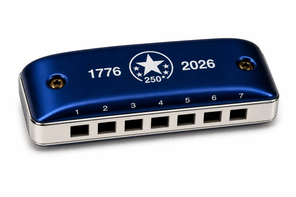 Bushman America 250th Birthday mondharmonica editie