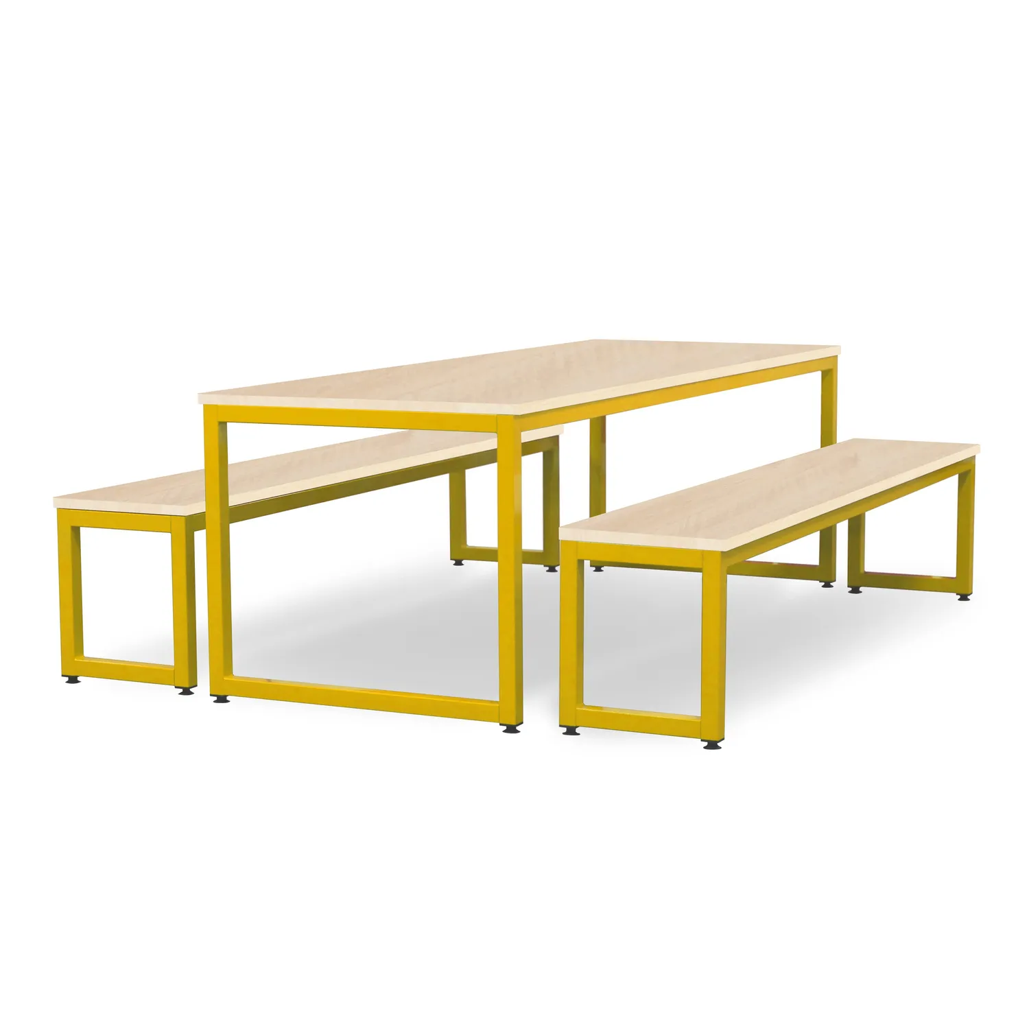 Monarch eettafel bankset esdoorn donkergrijs 2 m