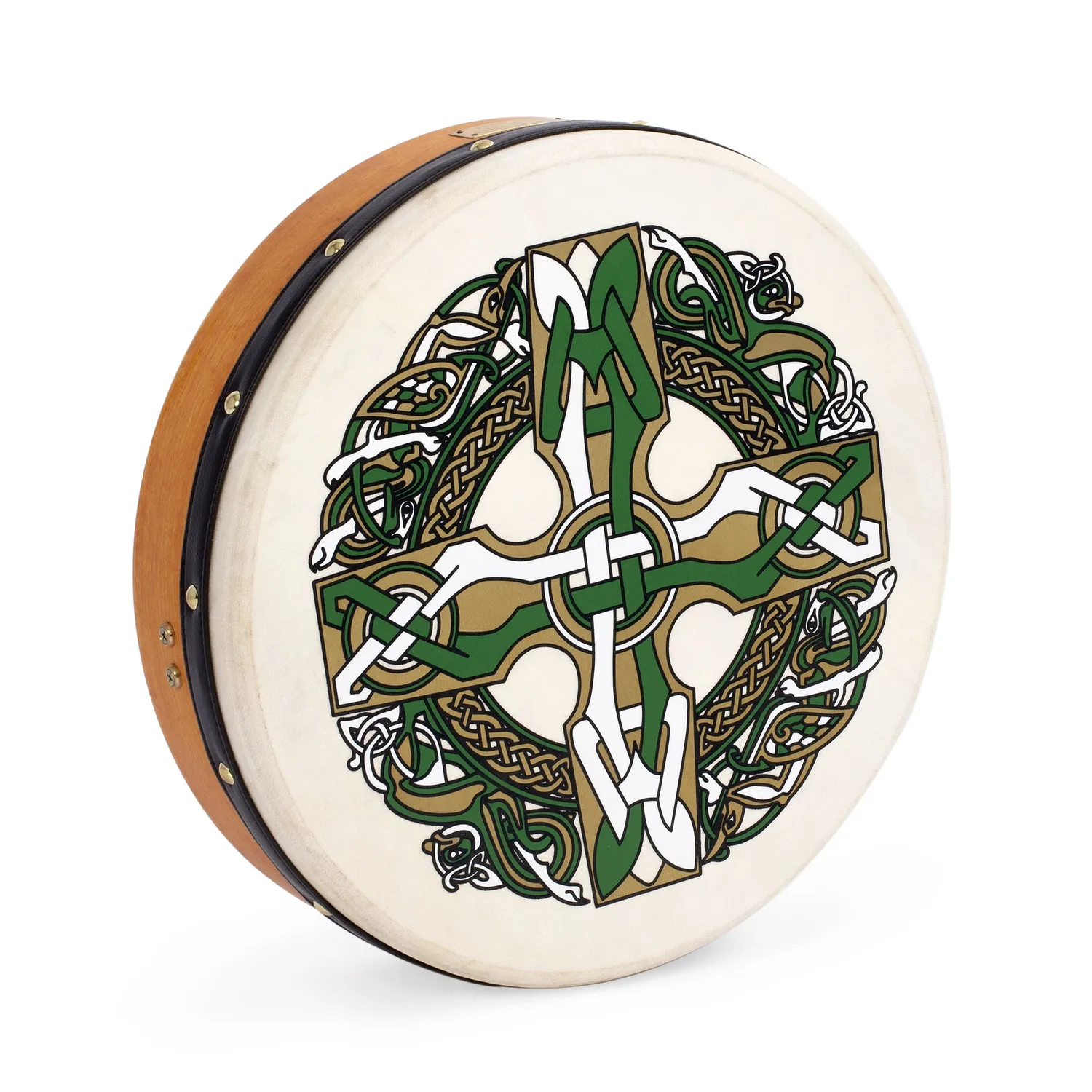 Percussion Plus bodhran 15 inch Gaelic Cross-set met tas