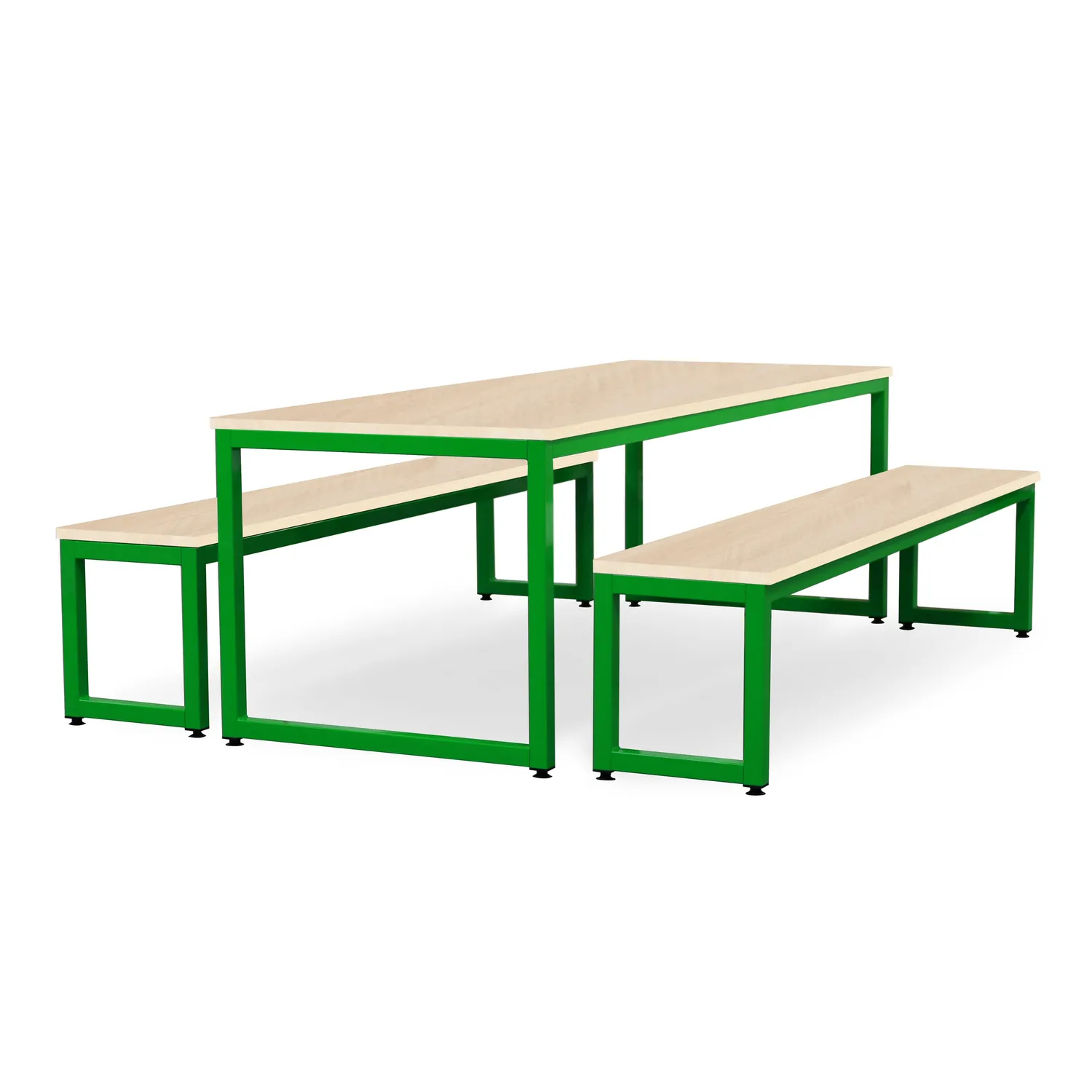 Monarch eettafel bankset esdoorn donkergrijs 2 m