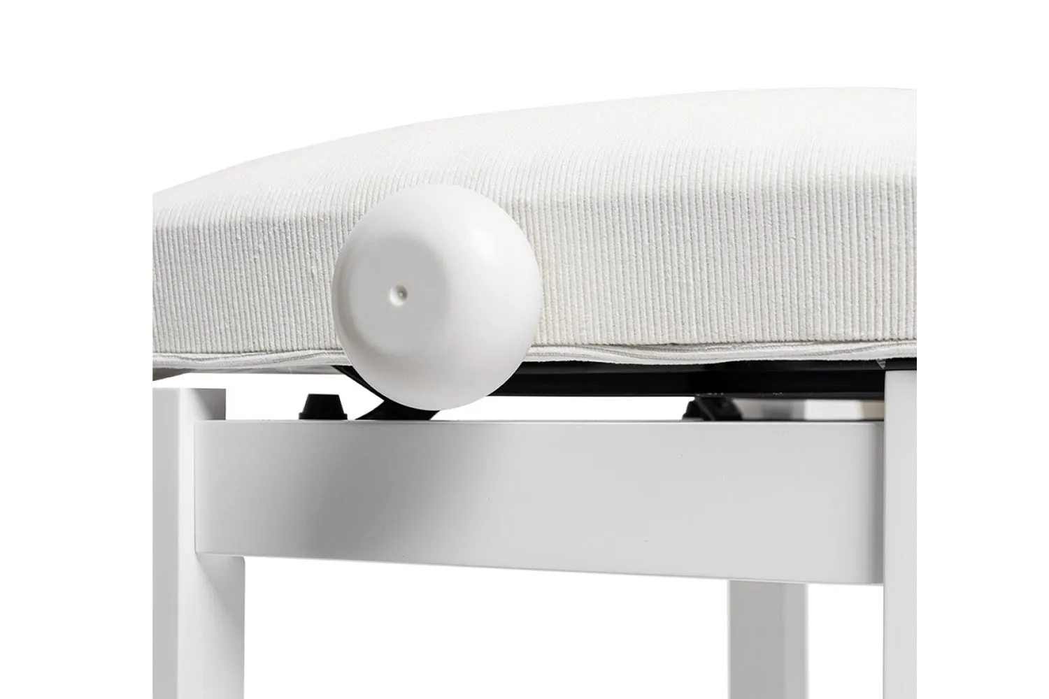 Musicallin pianobank verstelbaar mat wit stoffen zitting