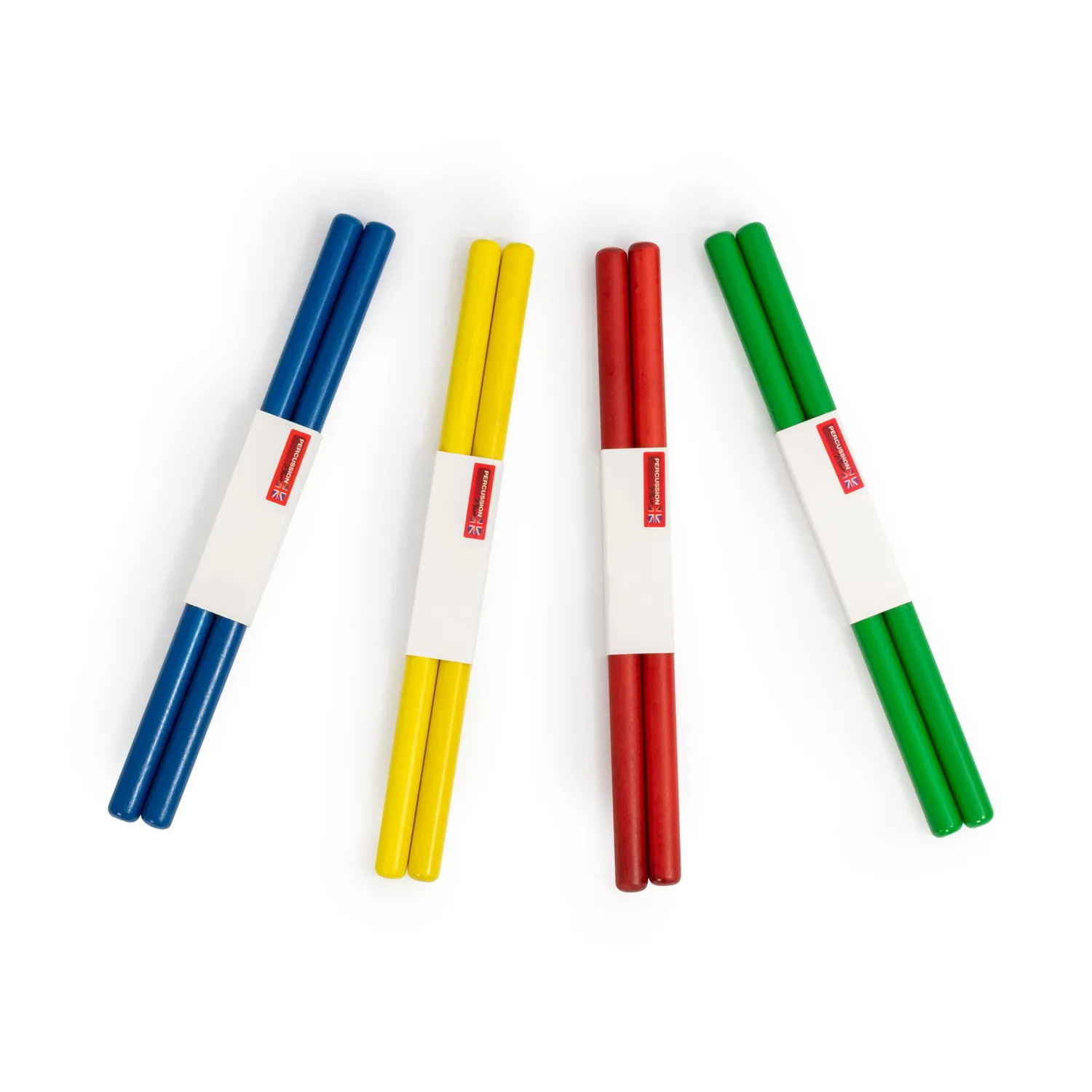 Percussion Plus PP3065 ritmestokken 12 paar gekleurd hout