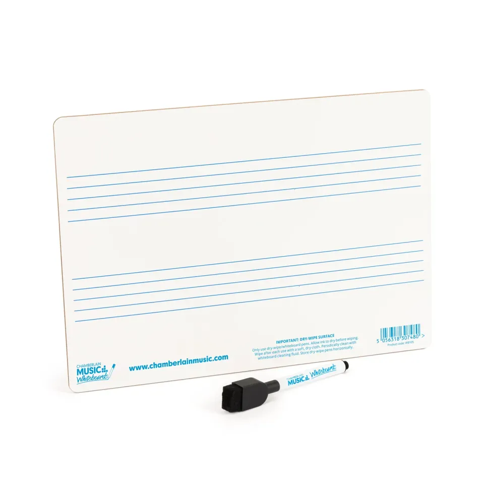 Chamberlain Music A4 Mini whiteboard 2 notenbalken