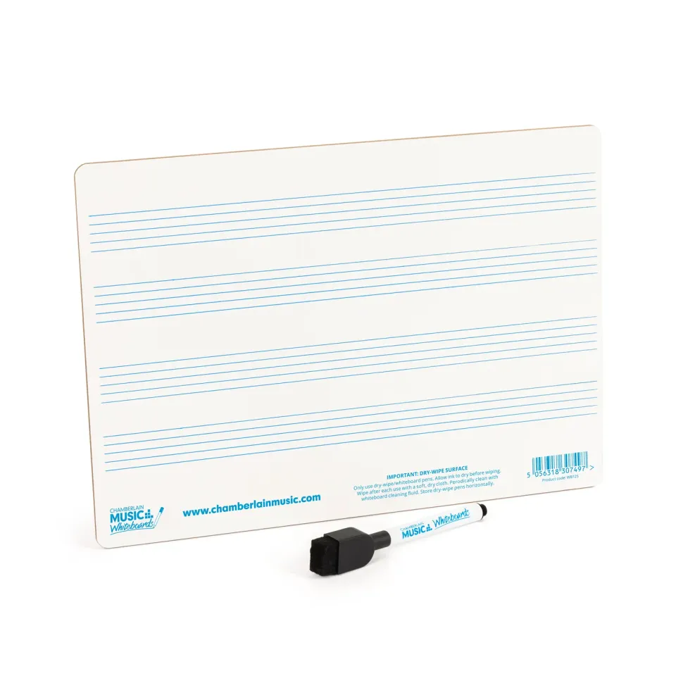 Chamberlain Music WB125 muziek whiteboard A4 4 balken
