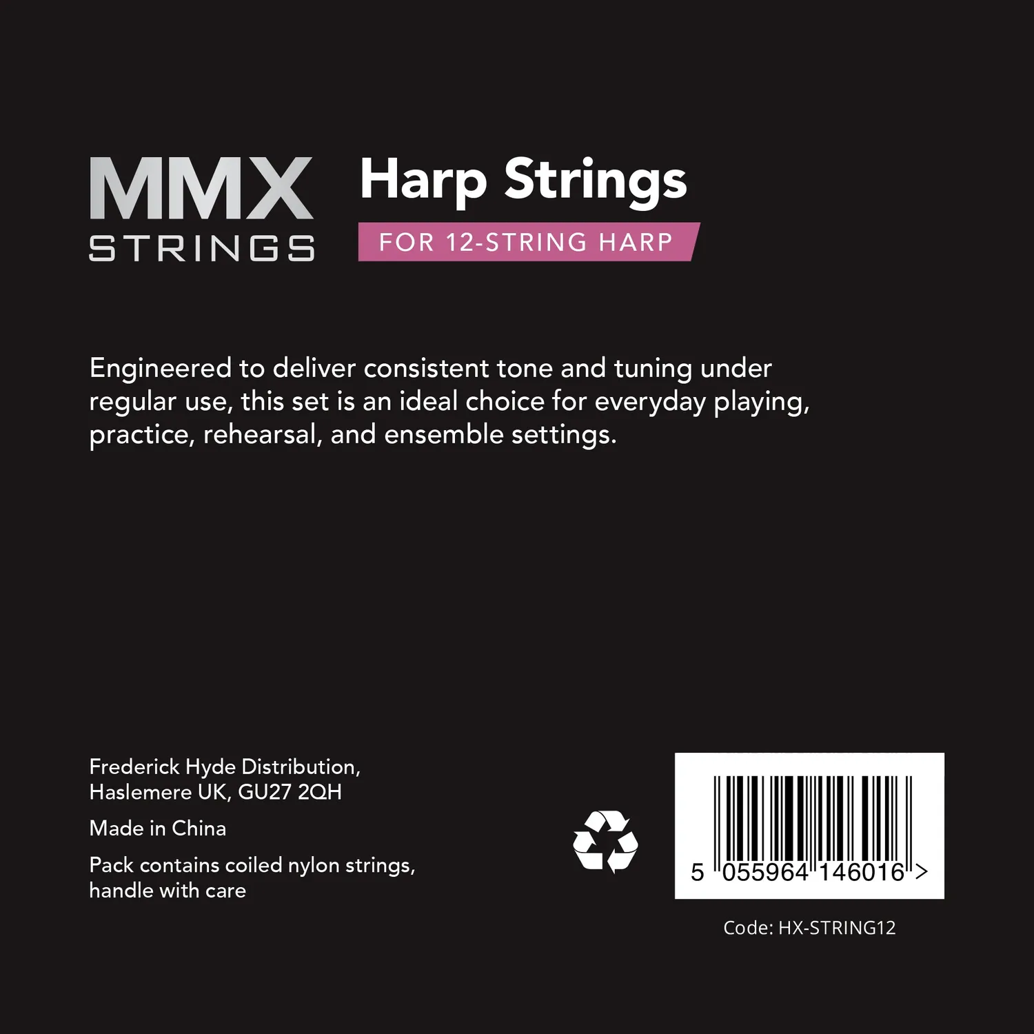 MMX 12-snarige harpsnaren set nylon F4-C6