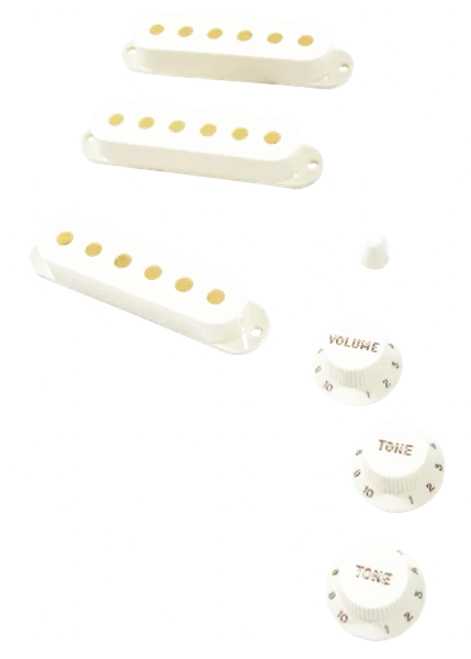 Fender Pure Vintage 60s Stratocaster accessoireset vintage white