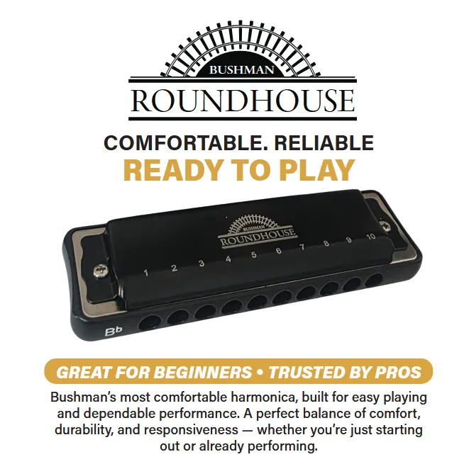 Bushman Roundhouse mondharmonica diatonisch hout