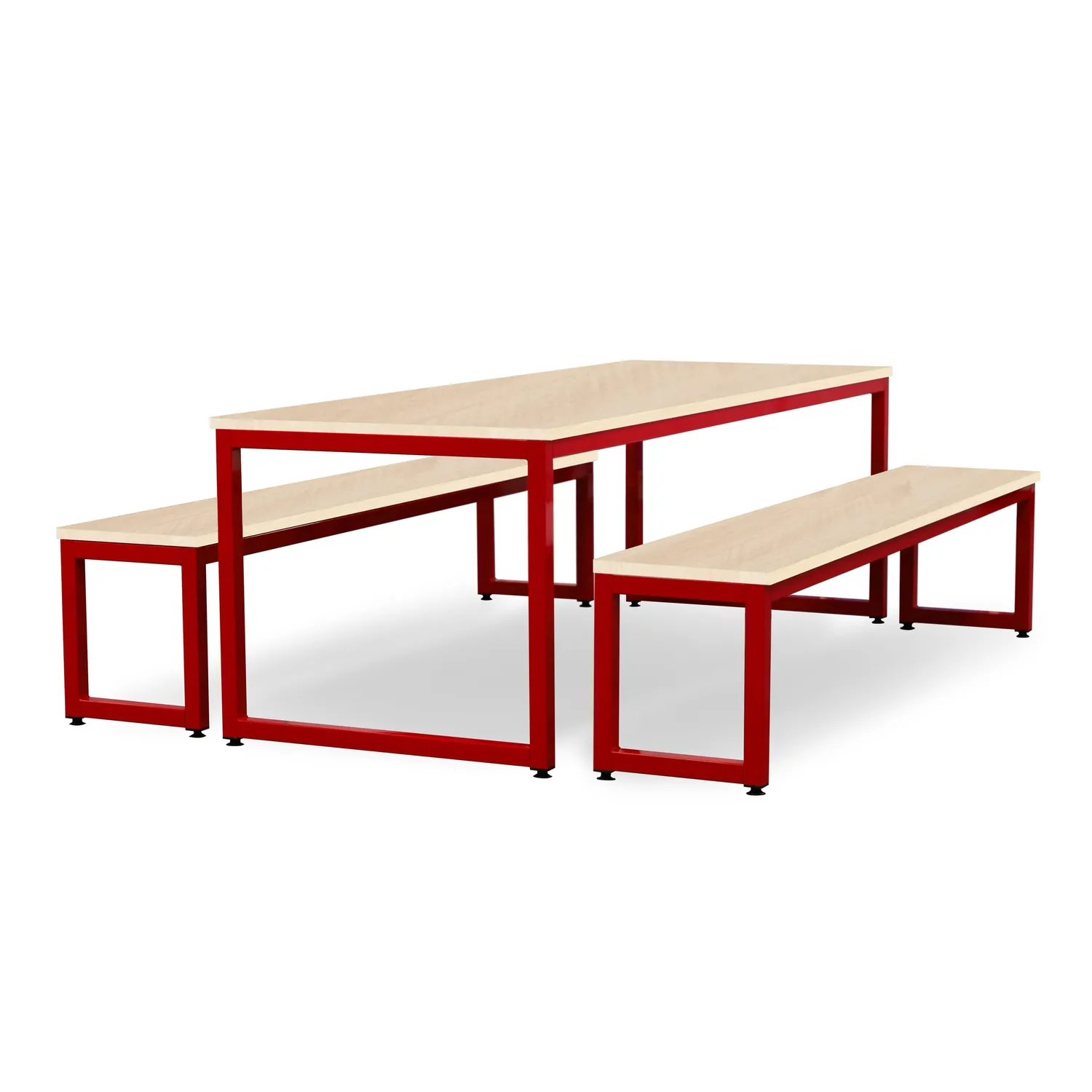 Monarch eettafel bankset esdoorn donkergrijs 2 m