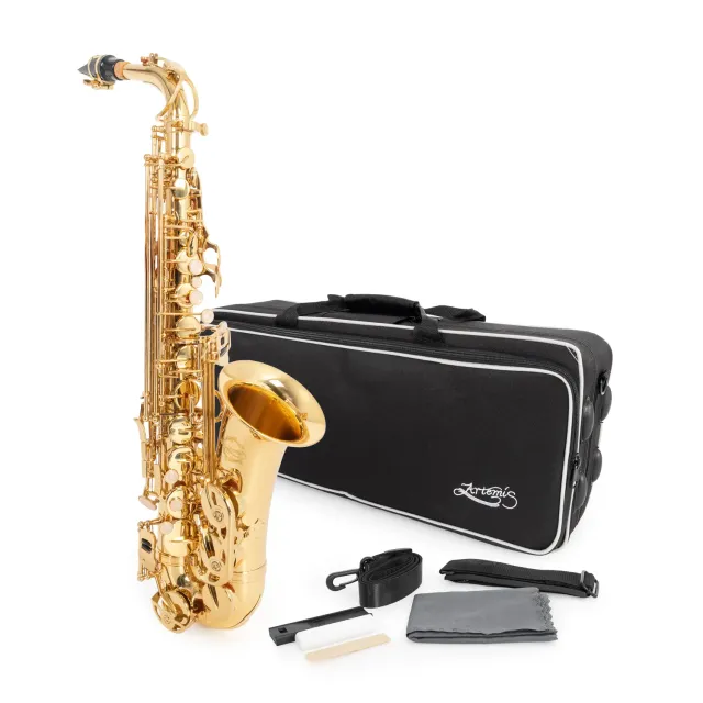 Artemis Eb alt saxofoon outfit student goudlak