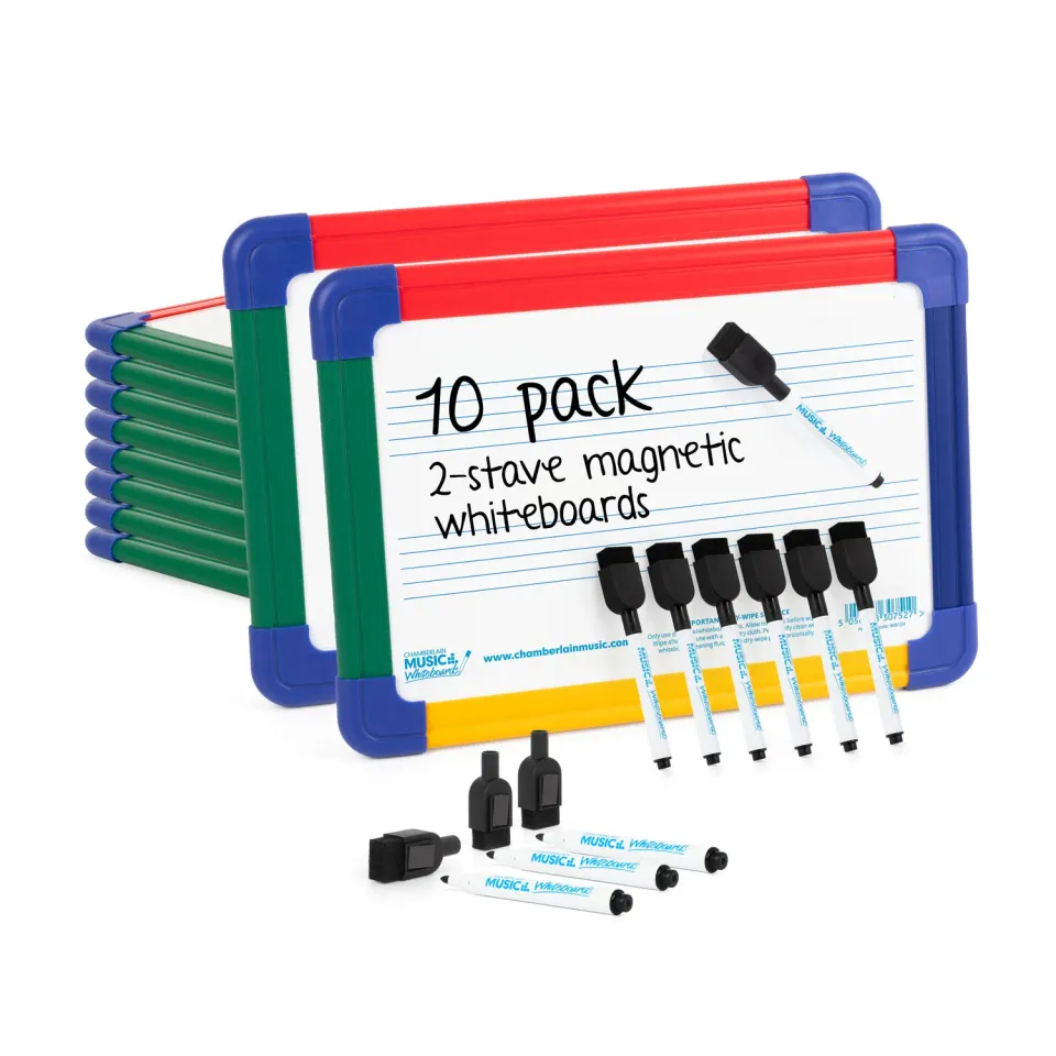 Chamberlain Music WB139 whiteboard A4 2 notenbalken 10 stuks
