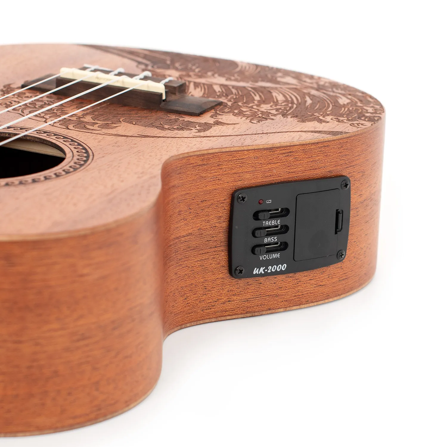 Octopus Rosette tenor ukelele elektro-akoestisch wave