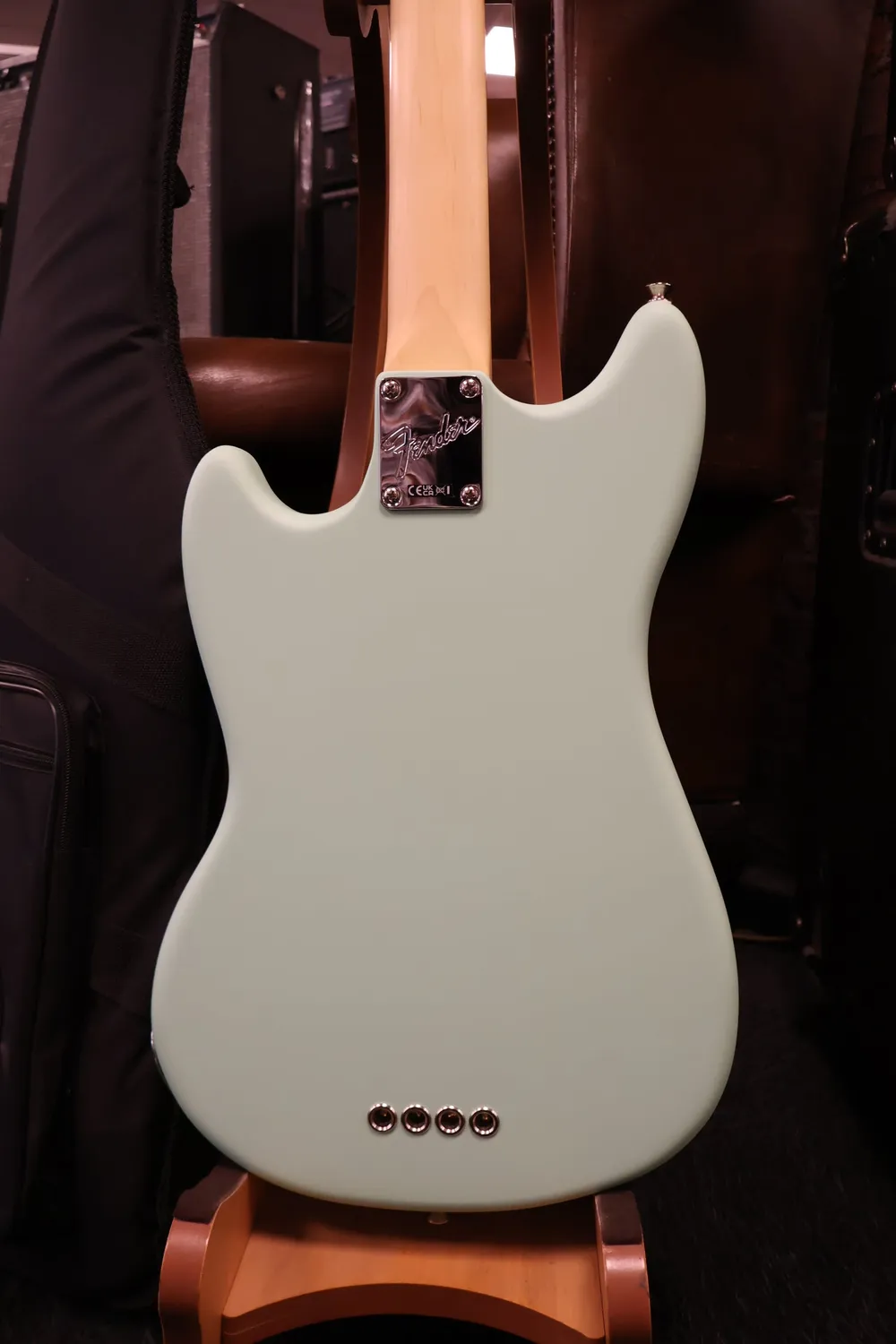 Fender American Performer Mustang basgitaar Surf Green