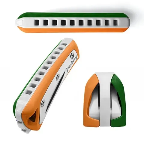 Yonberg D2 mondharmonica Irish Flag roestvrijstalen tongen