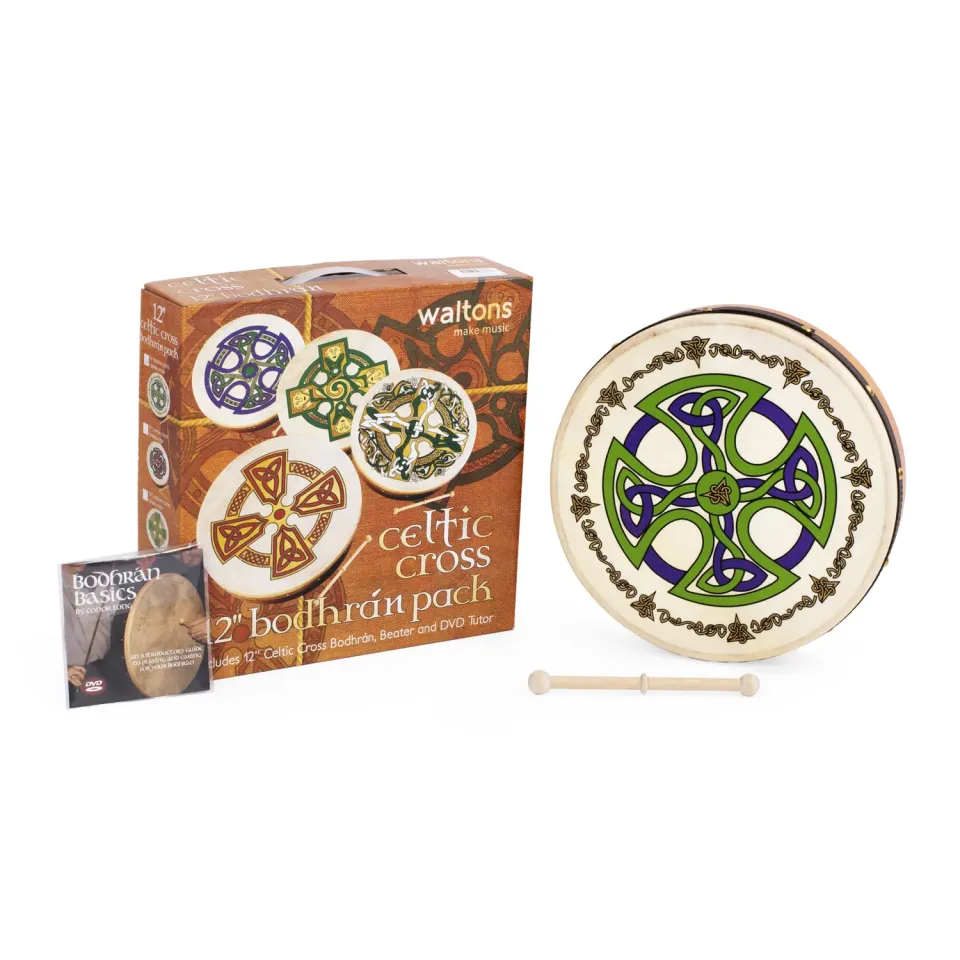 Percussion Plus Brosna Cross bodhran 12 inch met tipper