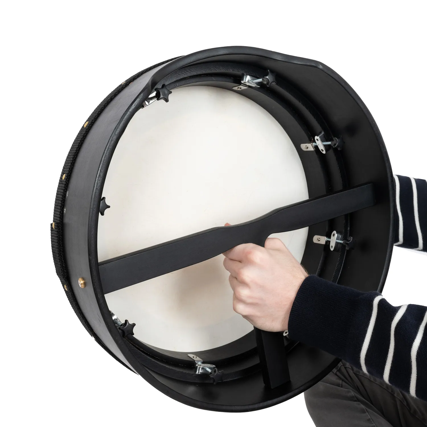 Chamberlain Music Percussion Plus bodhran 14 inch zwart stembaar met tas