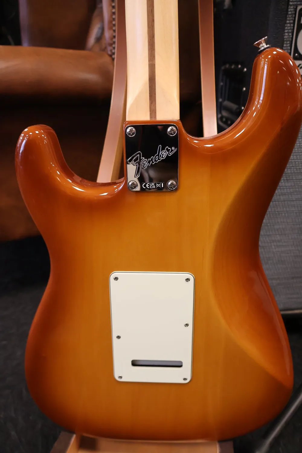 Fender American Performer Stratocaster elektrische gitaar Honey Burst