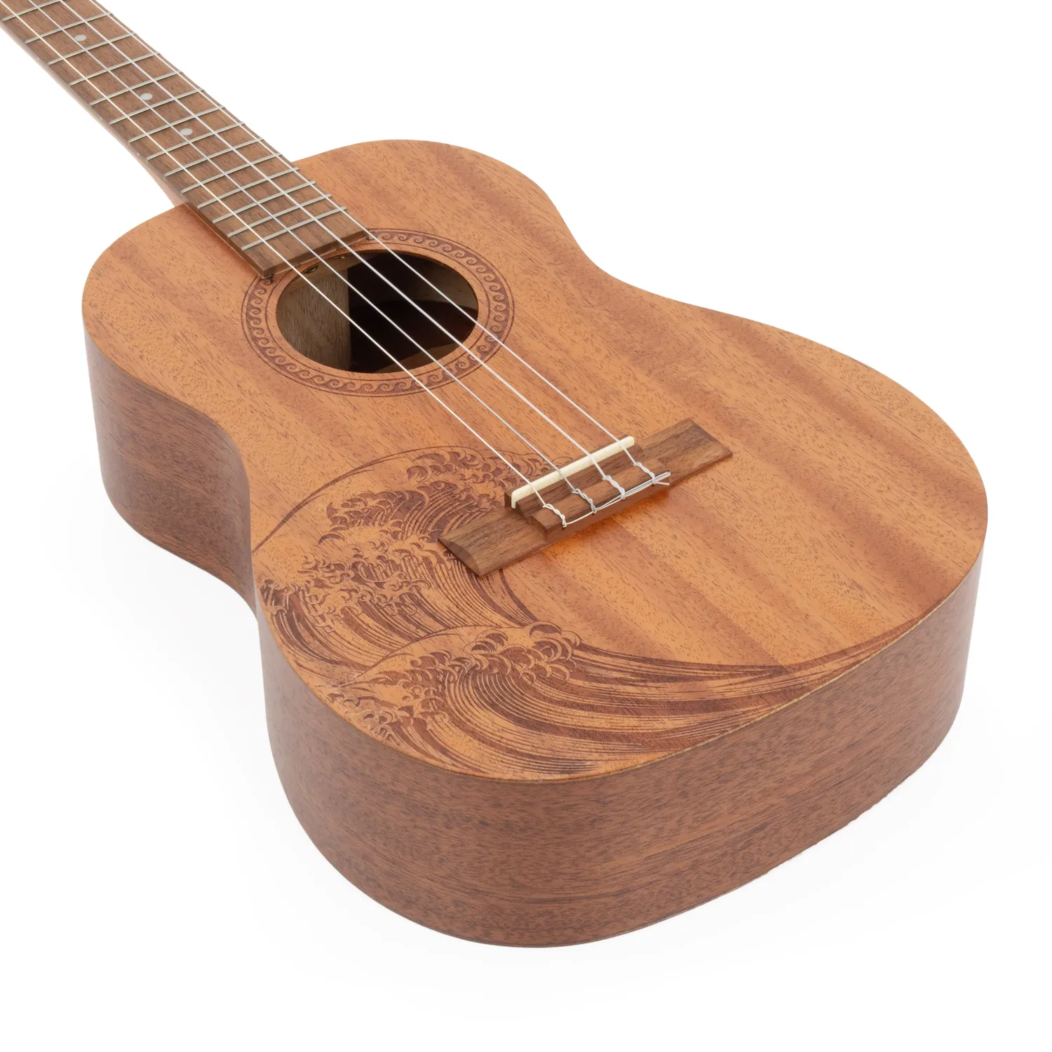 Octopus Rosette bariton ukelele Wave motief met tas