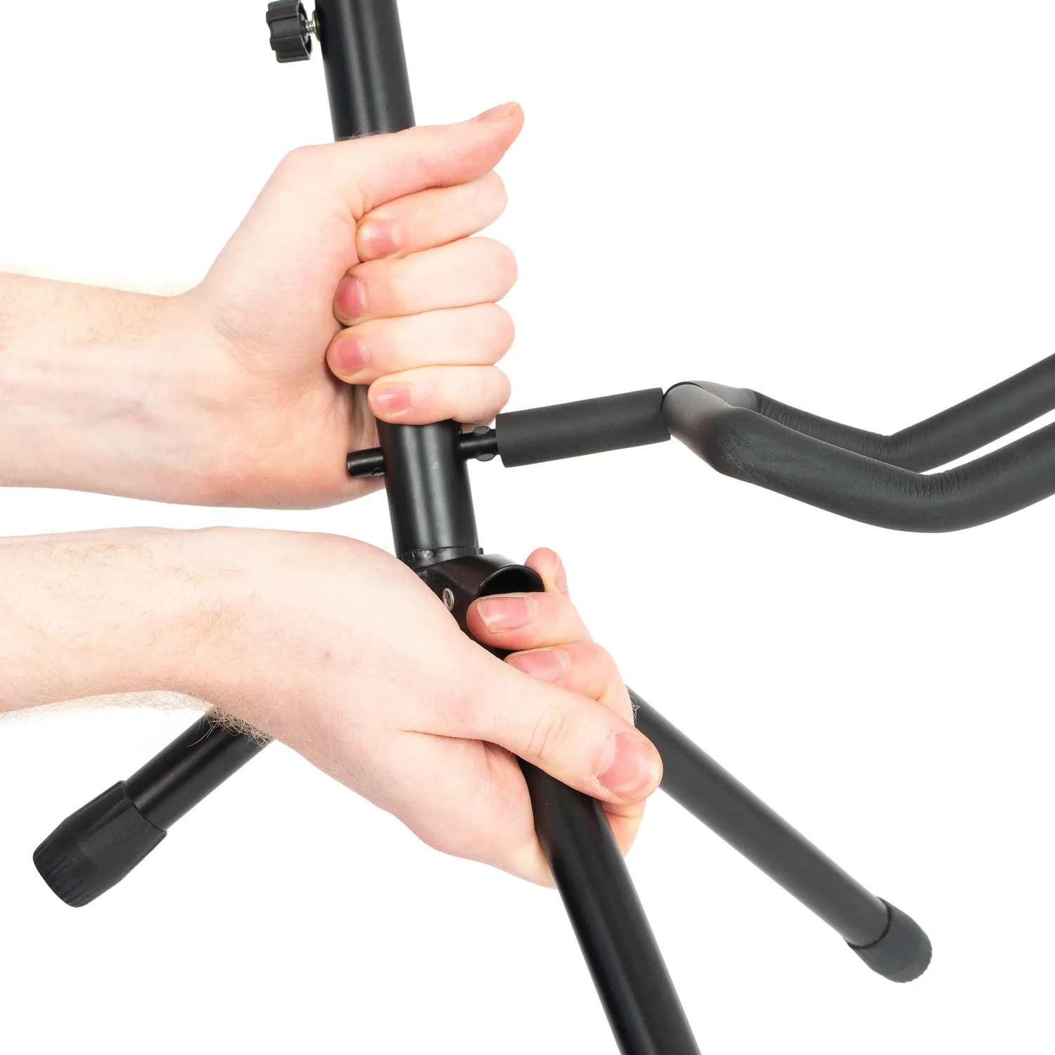 Apextone tripod gitaarstandaard verstelbaar zwart