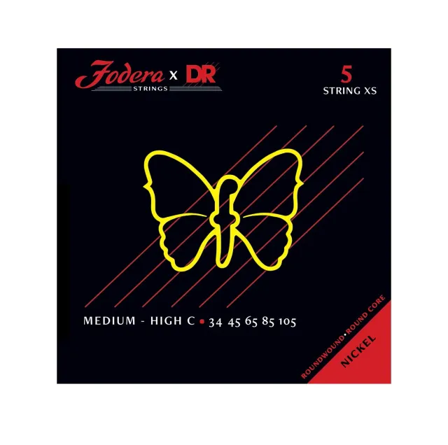 Fodera 34105XS Medium High C bassnaren 3-pack nickel