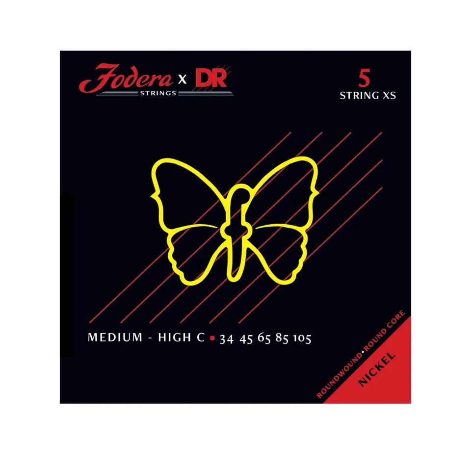 Fodera 34105XS Medium High C bassnaren 3-pack nickel